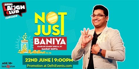 COMEDY SHOW "Not Just Baniya" Hinglish Stand-up comic acts by Gaurav ...