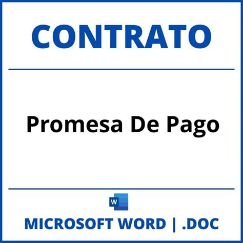 Contrato De Promesa De Compraventa Word