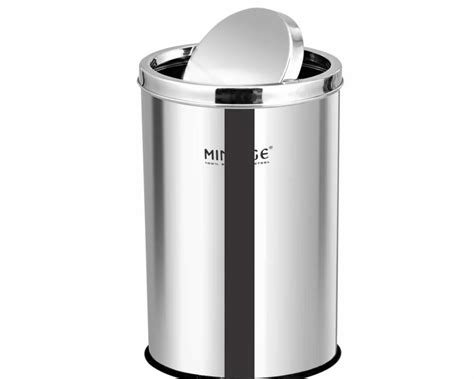 Stainless Steel Swing Type PBC 1014 Mintage SS Dustbin For Office