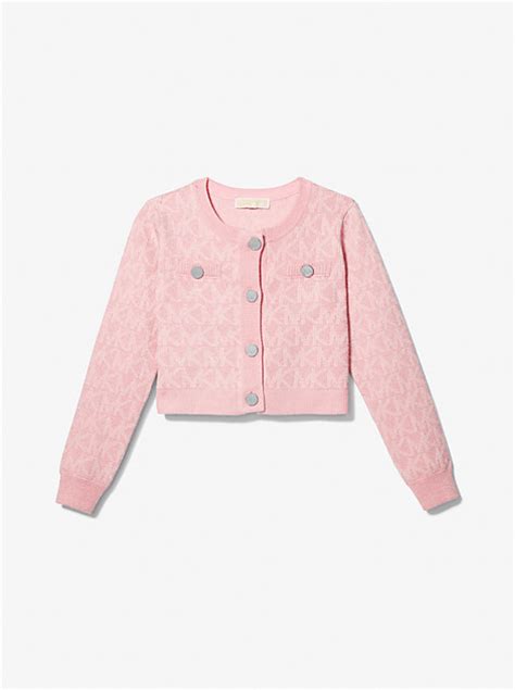 Logo Jacquard Cardigan Michael Kors Canada