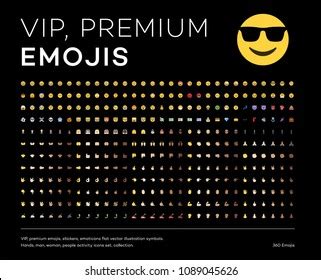 Premium Emojis Stickers Emoticons Flat Vector Stock Vector Royalty