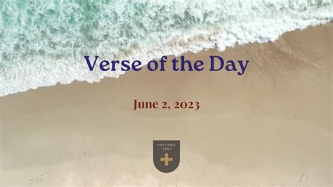 Bible Verse Of The Day June Youtube