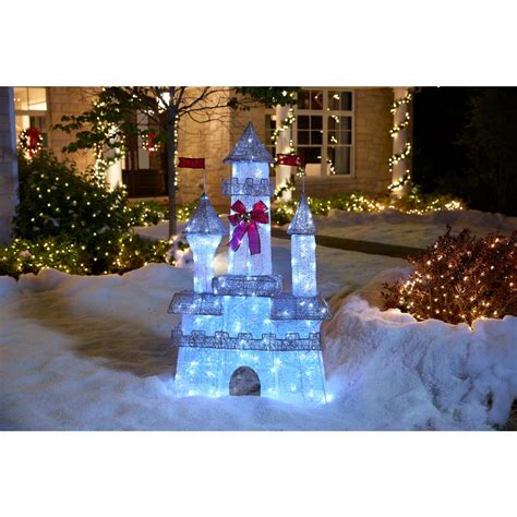 6 ft. Twinkling Christmas Castle Pre-Lit With 140 Incandescent Lights Outdoor | eBay