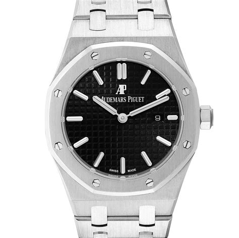 Audemars Piguet Royal Oak Black Dial Steel Ladies Watch 67650st Box