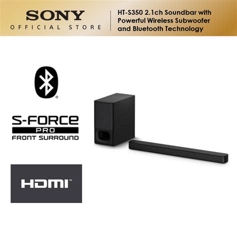 Sony HT-S350 2.1ch Soundbar with Powerful Wireless Subwoofer and ...