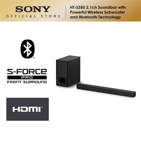 Sony HT S350 2 1ch Soundbar With Powerful Wireless Subwoofer And