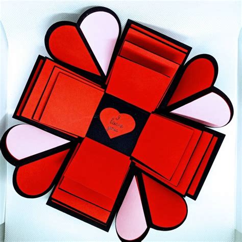 Exploding Box Svg Floating Heart Lid 4 Layers Double Box T Cricut