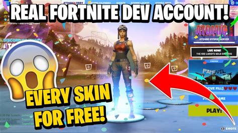 How To Get A Real Fortnite Dev Account Get Every Skin Youtube