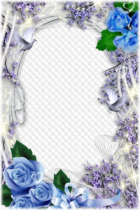 White Doves Wedding Flowers Wedding Photo Frame