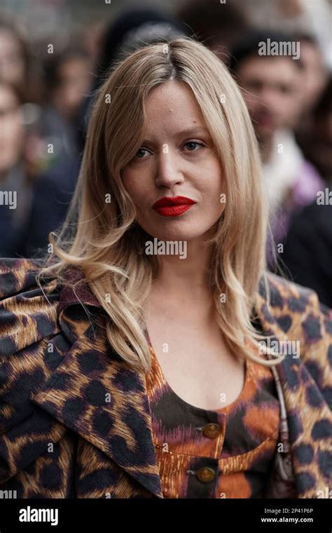 Georgia May Jagger Poses For Photographers Upon Arrival At The Vivienne Westwood Fall Winter