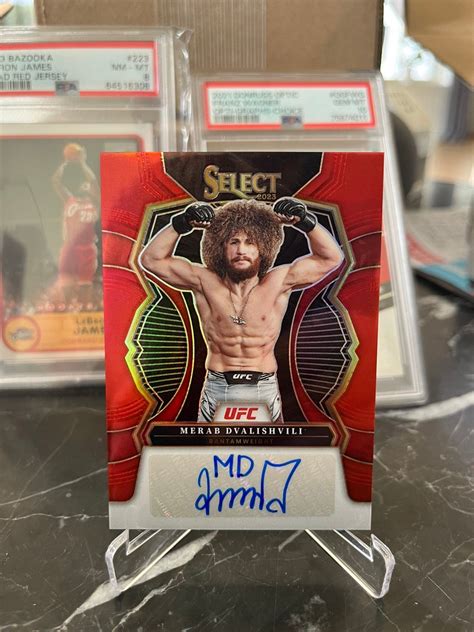 2023 Panini Select UFC MERAB DVALISHVILI Red Autograf 75 99 FINN Torget