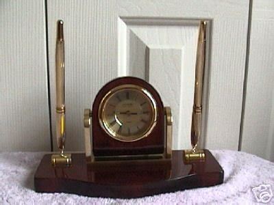 Danbury Executive Desk Clock And Pen Set Rosewood | #25459395