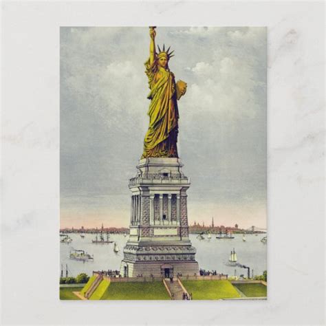 Vintage Statue of Liberty and Postcard | Zazzle