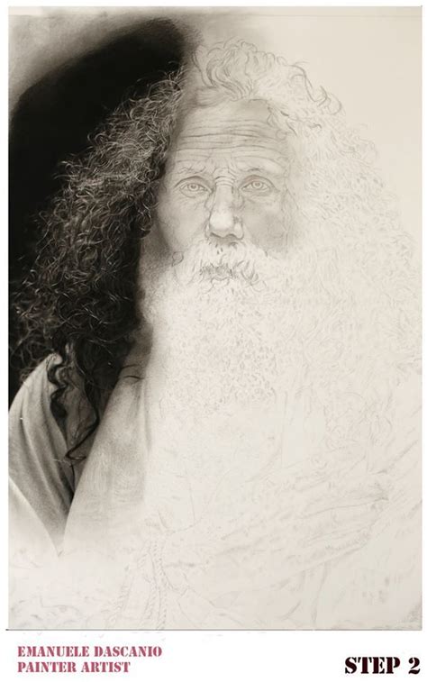 Emanuele Dascanio Hyper Realistic Portrait Drawing Stage 2 Pencil