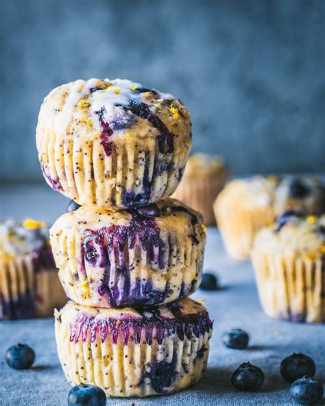 Vegan Blueberry Lemon Poppy Seed Muffins Recipe Lemon Poppyseed