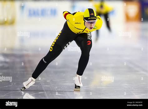 HERENVEEN - Antoinette Rijpma - de Jong in action on the 3000 meters ...