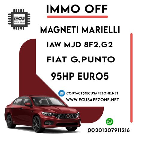 IMMO OFF MAGNETI MARELLI IAW MJD 8F2 G2 FIAT G PUNTO 95HP EURO5