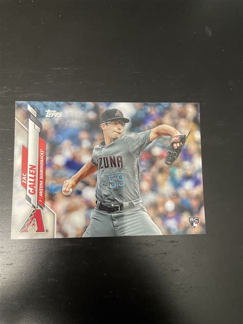 ZAC GALLEN 2020 Topps Series 1 RC 207 Arizona Diamondbacks NM Rookie