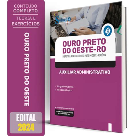 Apostila Prefeitura Ouro Preto Do Oeste Ro 2024 Auxiliar Carrefour