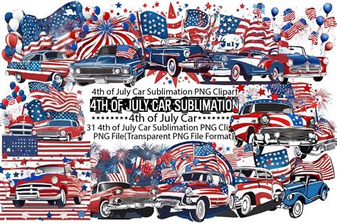 4th Of July Car Sublimation Bundle Graphic By Printexpert · Creative