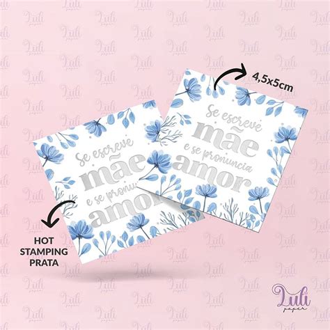 Un Mini Cart O Hot Stamping Prata Melhor M E Cole O Dia Das M Es Luli Paper