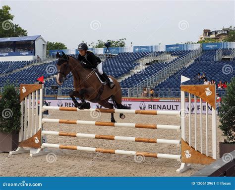 A Female Show Jumper at an Obstacle Editorial Photo - Image of ...