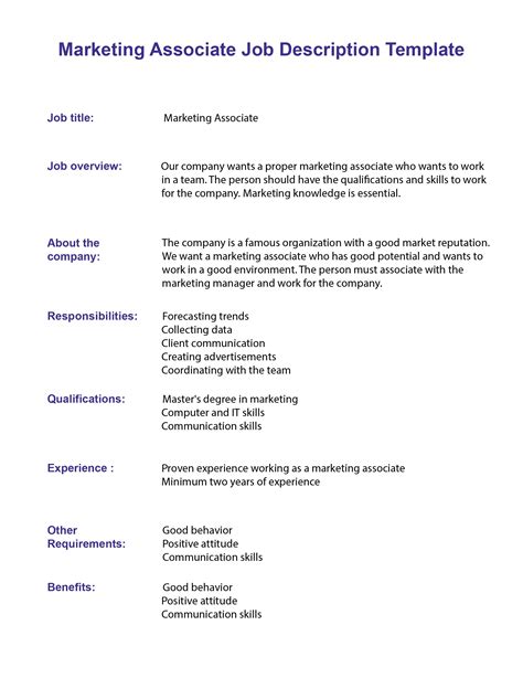 What Includes In The Marketing Associate Job Description