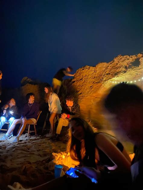 Bonfire party🪵 | Beach bonfire, Beach birthday party, Dark beach