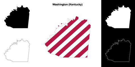 Washington County, Kentucky outline map set 43105648 Vector Art at Vecteezy