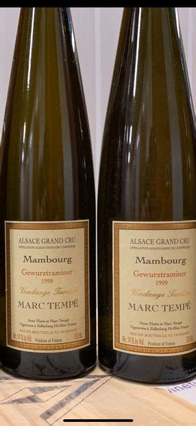 1999 Marc Tempé Gewurztraminer Mambourg Vendanges Tardives France