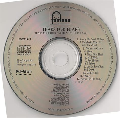 Tears Roll Down Greatest Hits Tears For Fears