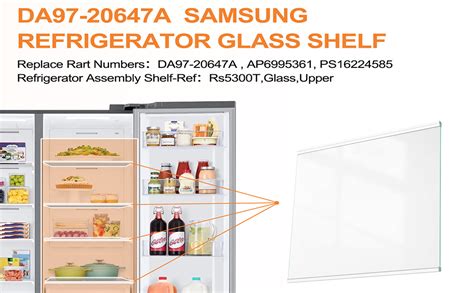 Upgraded Da97 20647a Refrigerator Glass Shelf Replacement Compatible With Samsung