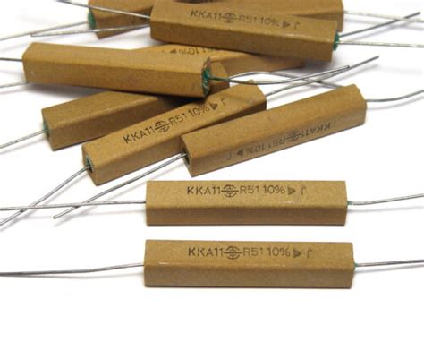 10x Emitter Widerstand Drahtwiderstand Draloric KKA11 0 51 Ohm 11W