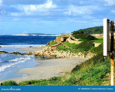 Santo Tomas Beach in Menorca Stock Image - Image of sport, holidays ...