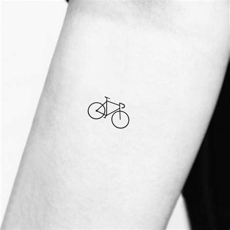 Minimalist Bicycle Temporary Tattoo Set Of Etsy