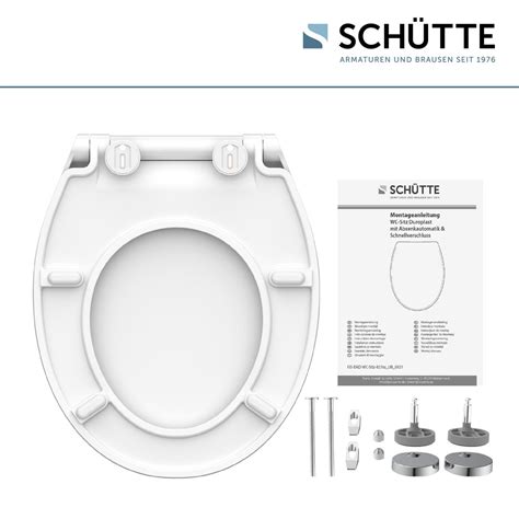 Sch Tte Duroplast Wc Sitz Slim White Mit Absenkautomatik Und