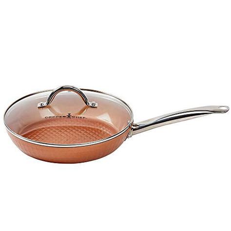 Copper Chef Inch Diamond Fry Pan Round Frying Pan With Lid