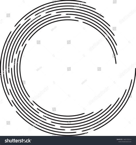 Lines Circle Form Spiral Vector Illustration Stock Vector Royalty Free