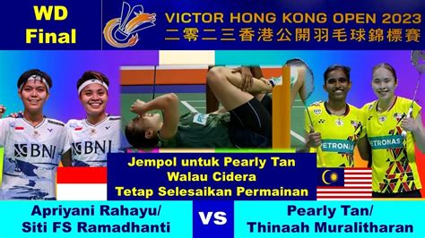 Final Hongkong Open Rahayu Ramadhanti Ina Vs Pearly Tan