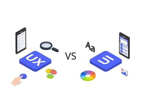 Der Unterschied Zwischen Ux Und Ui Design Premium Vektor