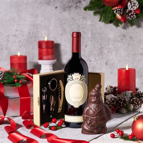 Wine & Dark Chocolate Gift Set – Wine gift baskets – Canada delivery ...