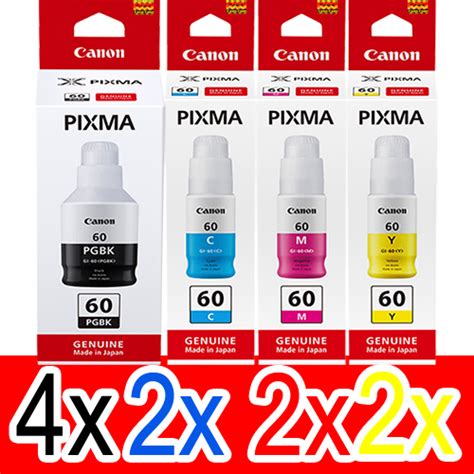 Canon Gi Ink Bottle Set X Pack Gi Pgbk Gi C Gi M Gi Y