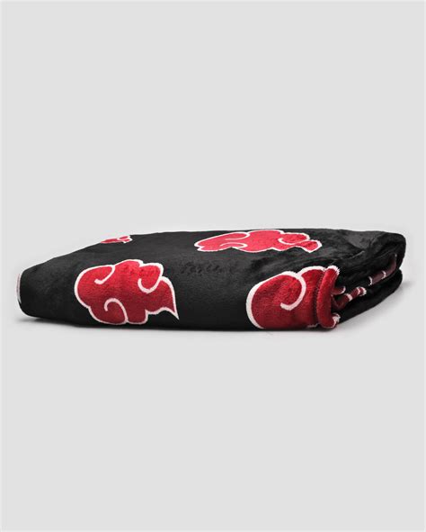 Manta Solteiro Flannel Akatsuki Preta Naruto FANLAB Oficial