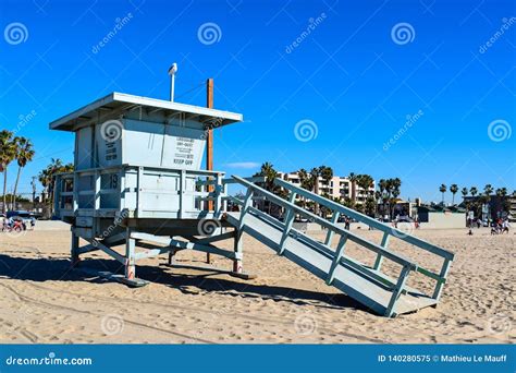 USA Beach And Lifeguard Tower In Santa Monica California Editorial