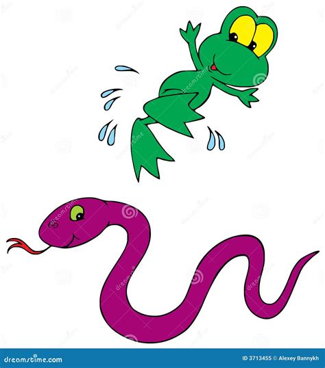 Frog and Snake (vector Clip-art) Stock Vector - Illustration of icon ...