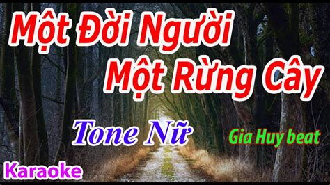 Một Đời Người Một Rừng Cây Karaoke Tone Nữ Nhạc Sống gia huy