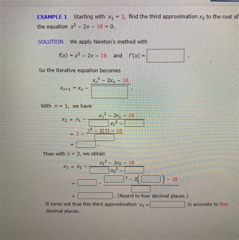 Solved EXAMPLE 1 Starting With X1 3 Find The Third Chegg