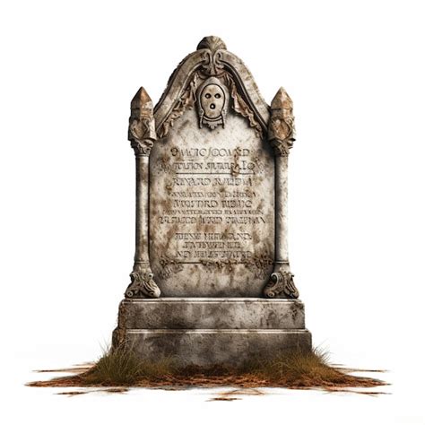 Premium Ai Image Tombstone With White Background High Quality Ultra