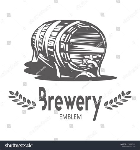 Wooden Beer Barrel Logo Vector Illustration Stock Vector Royalty Free