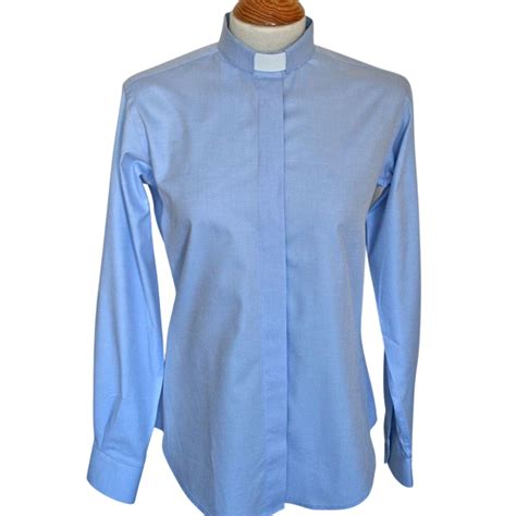 Womens Cotton Clergy Blouse Teal Clergy Apparel Church Robes